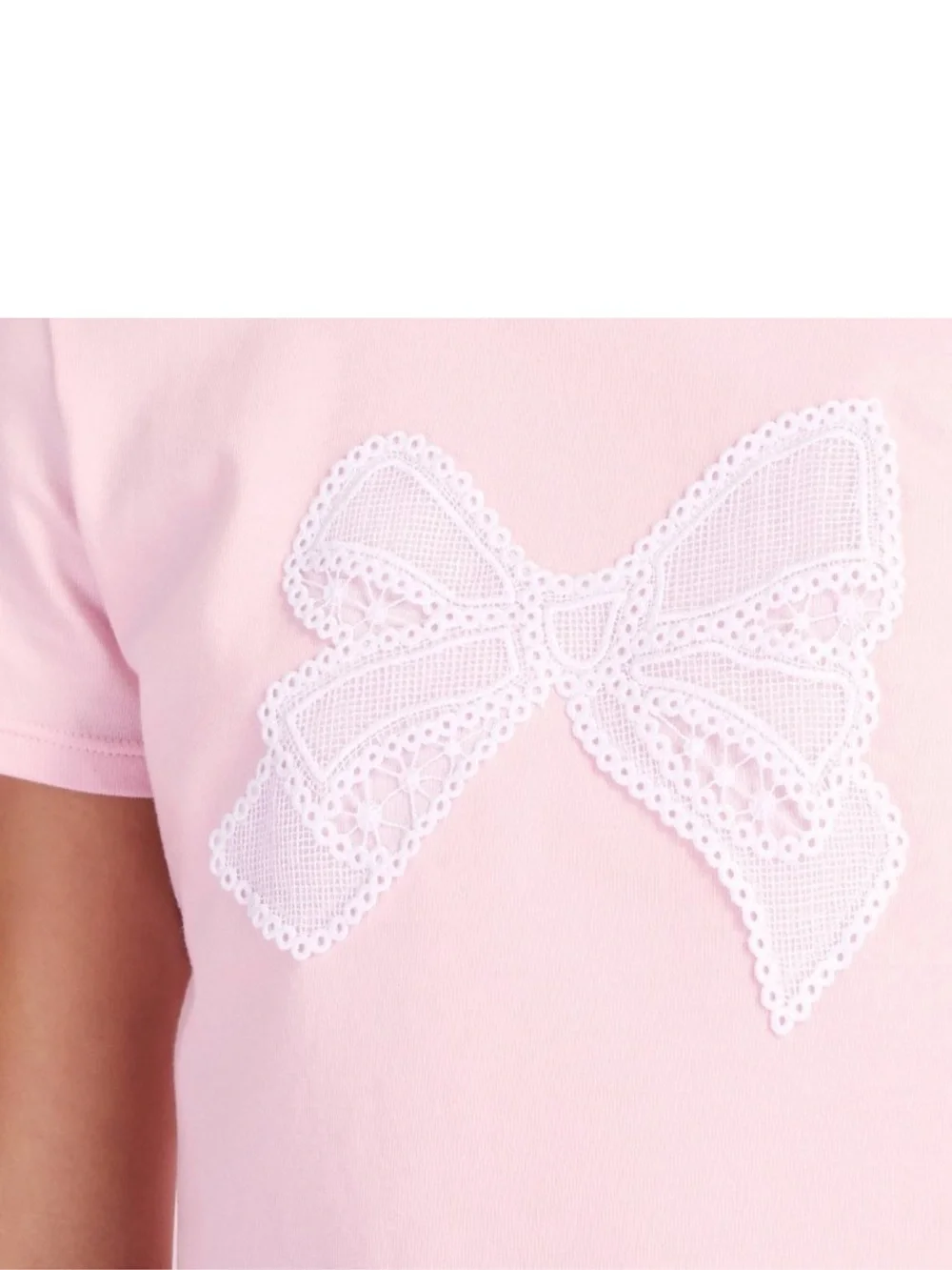 Maeve Bow Appliqué T-Shirt from LoveShackFancy x Target (pink, girl XL)
